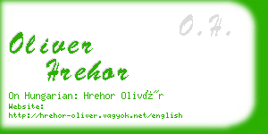 oliver hrehor business card